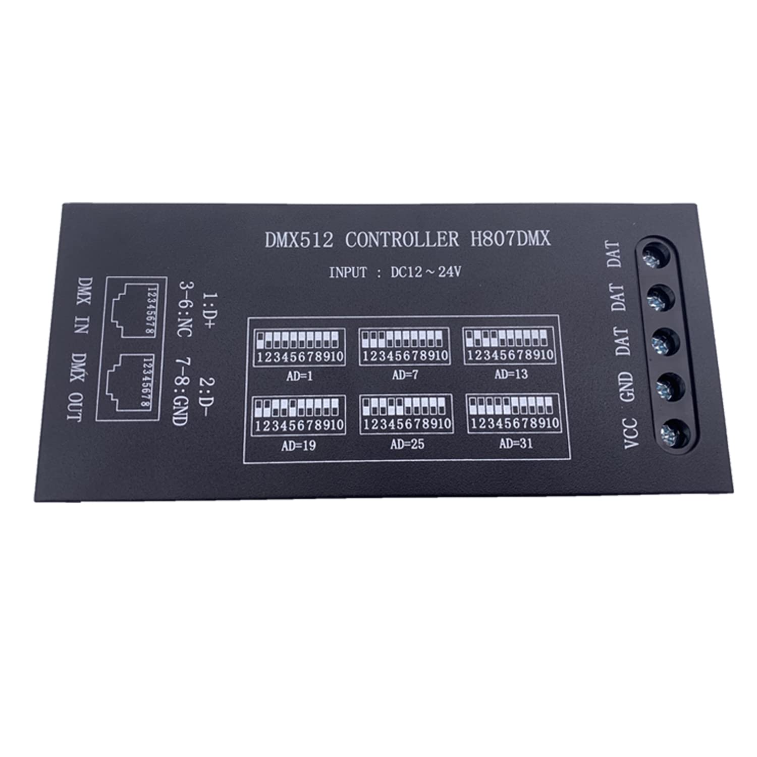 アイドル h8/12 Amazon.com: TOPXCDZ H807DMX512 RGB LED Controller 1024Pixels