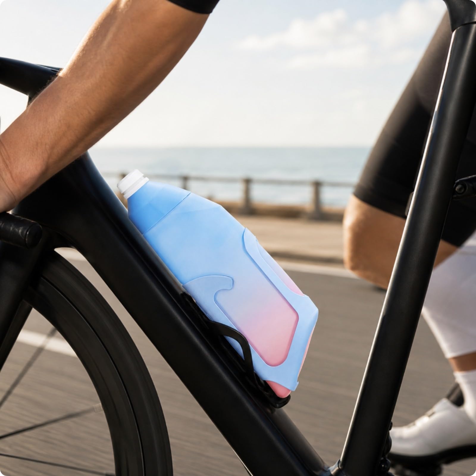 Portabidón Flexible Bidón Bicicleta para Triatletas, Estilo A