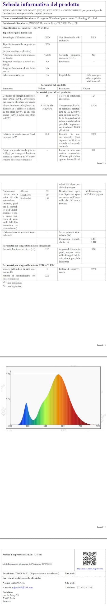 Ruban LED Interieur COB 10 m Blanc Chaud 2700 K,Télécommande et Boutons,24V