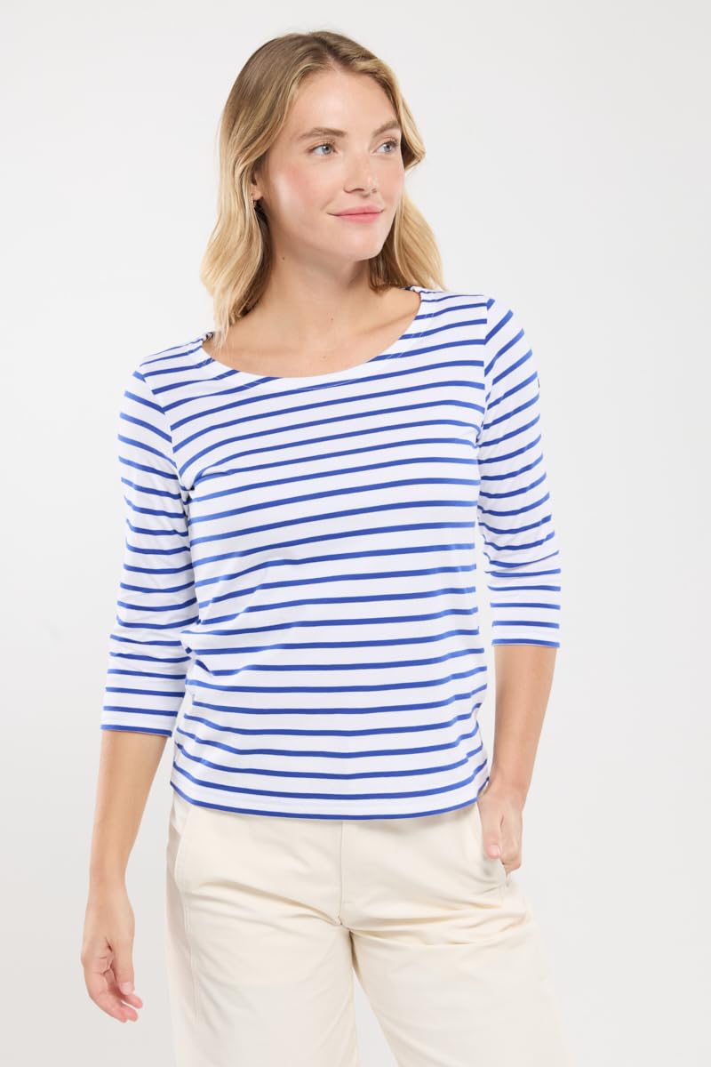 Armor Lux Marinière col Bateau en Coton léger