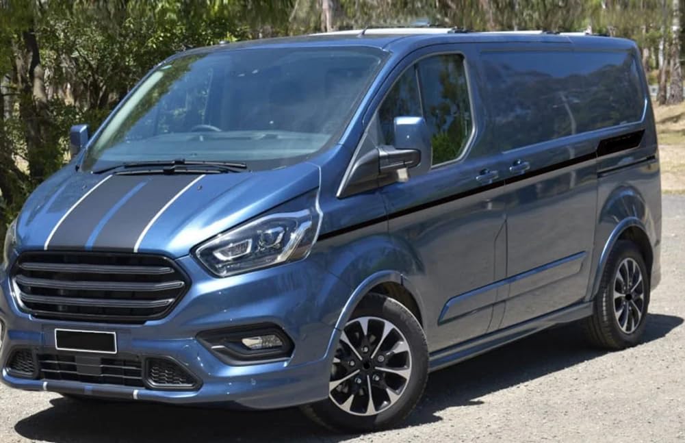 6 pezzi/adesivi per cofano auto, laterali, posteriori, per Ford Transit, per Tourneo Custom Camper Van Sport Decalcomanie in vinile Accessori per auto Tuning