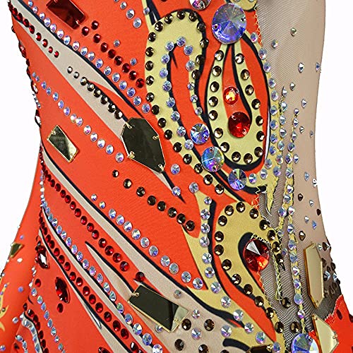 LIUHUO Gradient Powder Gymnastics Leotards Unicorn Pattern Training Suit Competition Performance4