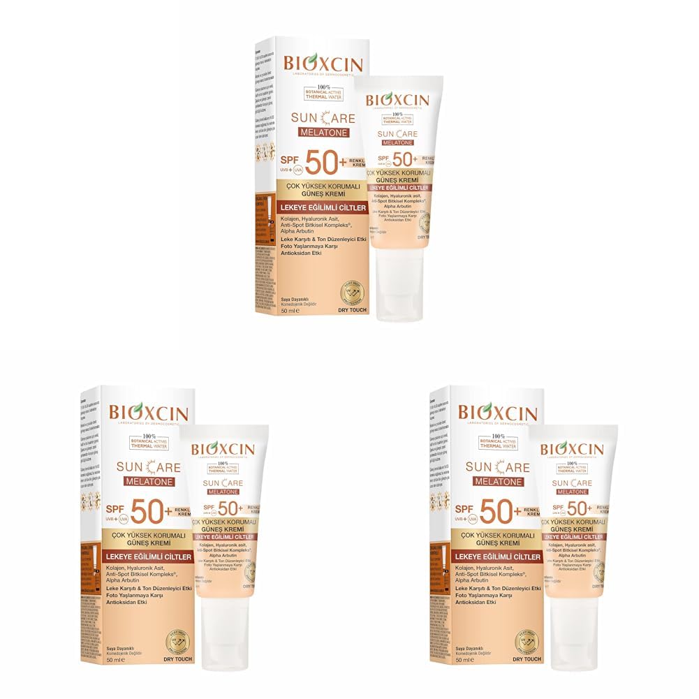 Bioxcin Sun Care Lekeye Eğilimli Ciltler İçin Çok Yüksek Korumalı Renkli Güneş Kremi 50 SPF - Leke Tinted 50 Ml (3 paketi)