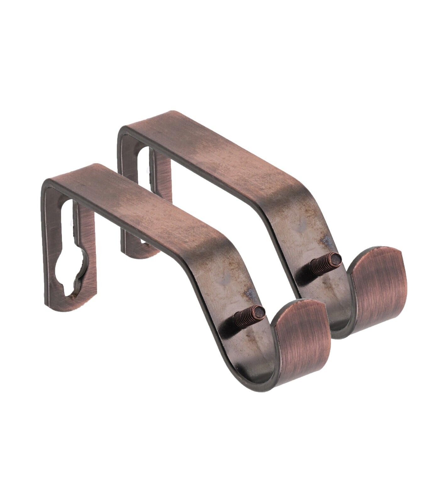 Lister Cartwright Antique Copper(Metal Bracket) 19Mm Curtain Pole Brackets With Adjustable Screws Metal Finish (Pack Of 2)