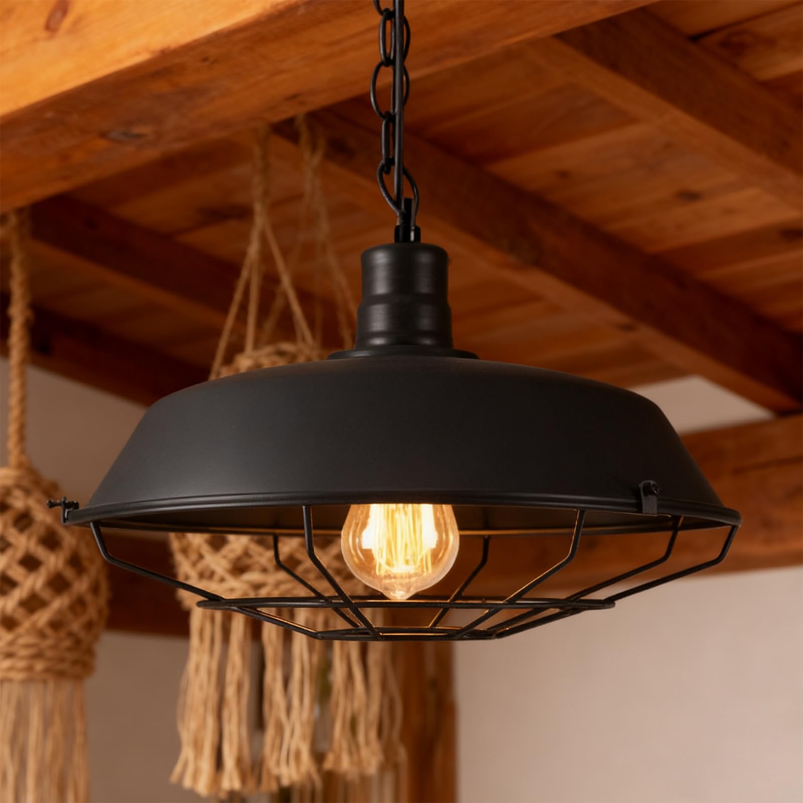 Pantalla De Lámpara Colgante Industrial Accesorio De Iluminación Para La | Cubierta De Lámpara Colgante Retro Para Propietarios Apartamento Cocina Comedor Dormitorio Baño Oficina Restau