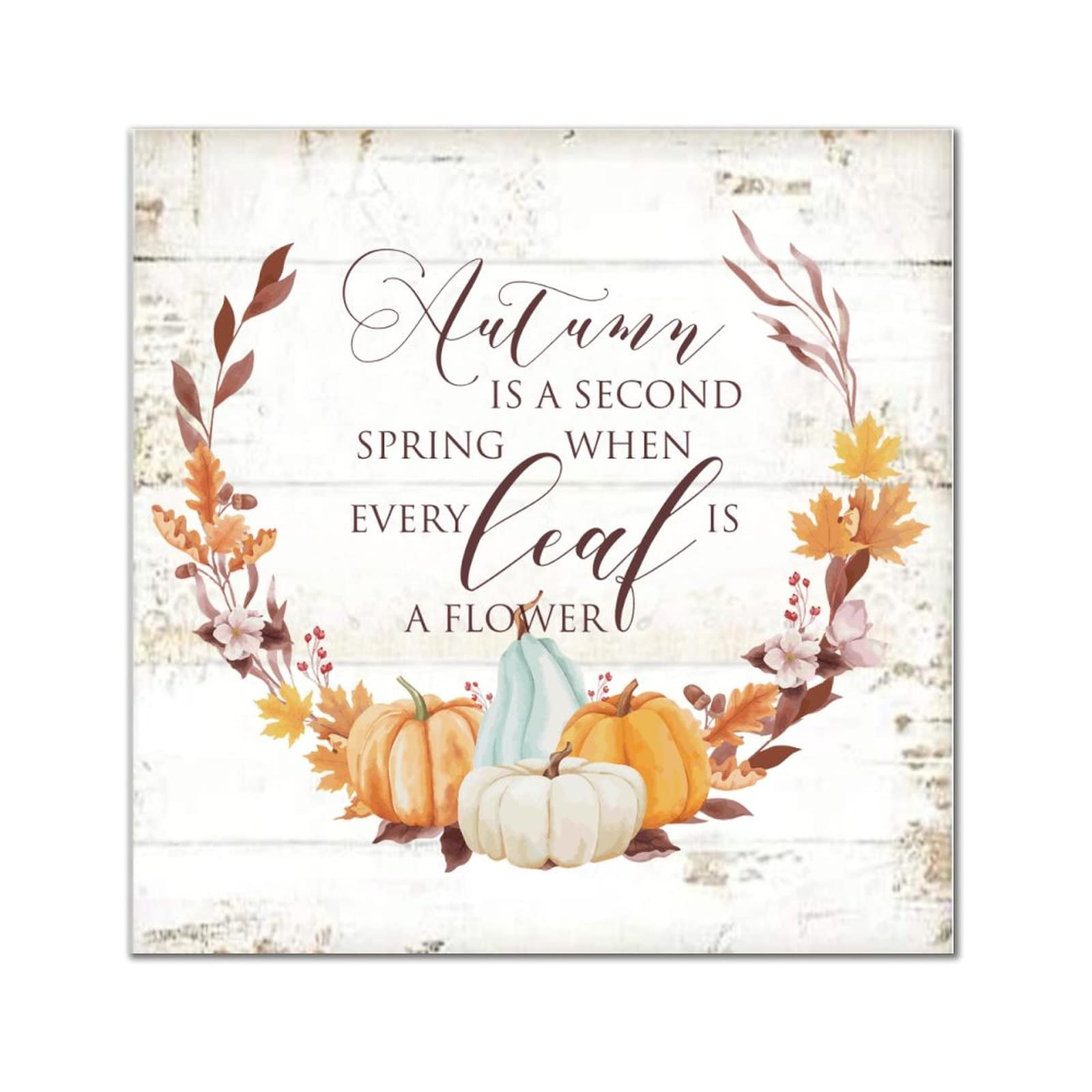 Couronne de feuilles d'érable plaque en bois rustique premium