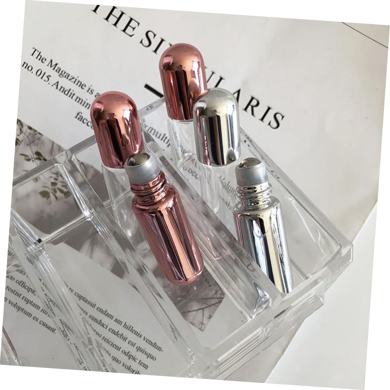 Baluue 3 Set Di Flaconi Roll-on Da 5 Ml Ricaricabili Pronti Da Viaggio Per Articoli Da Toeletta. Necessità Di Sottoimballaggio: 12 Pezzi*3