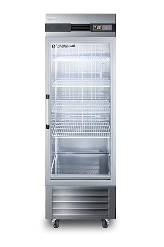 Summit - Refrigerador médico de farmacia vertical de 23 pies cúbicos - Laboratorio - Pharma-Lab de 23 pies cúbicos con puerta de vidrio