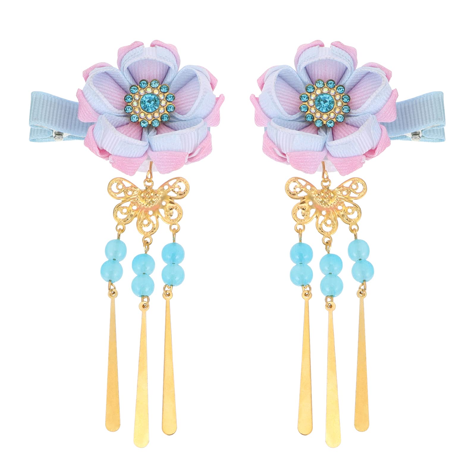 Amazon.com : Lurrose 1 Pair Japanese Style Hair Clips Flower Hair