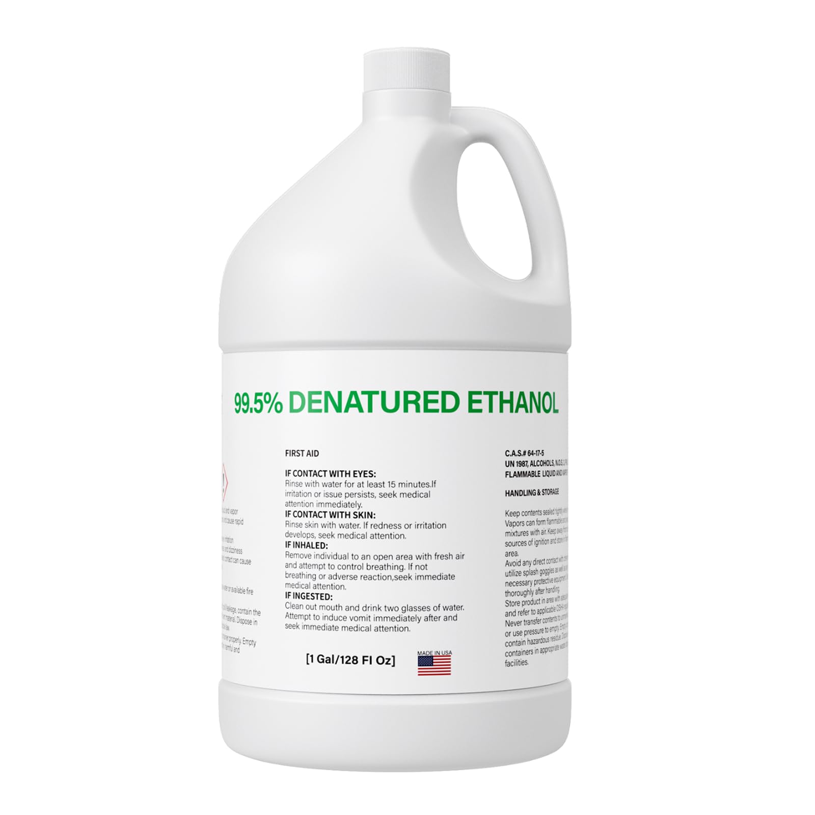 Denatured Ethanol Alcohol - SDA 40B 99 Percent Denatured Alcohol 200 Proof -Lab & Research Solvent - Bioethanol Tabel top Fire Pit - 1 Gallon (Equals 4X 1 Liter) 1 Gallon (128 oz)