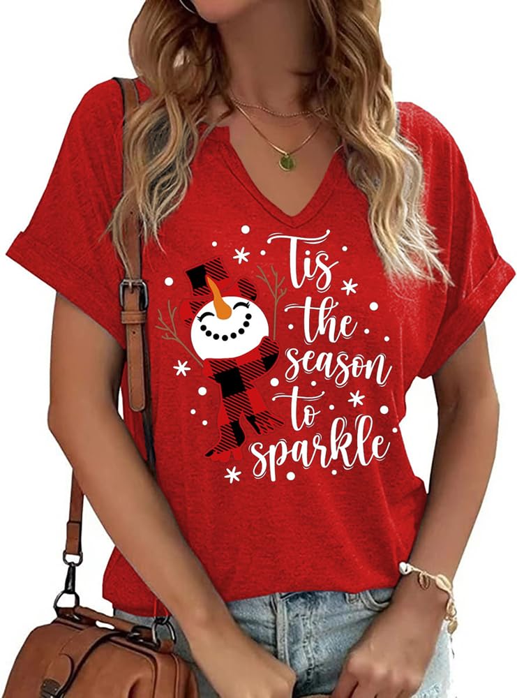 EarlymembTis The Season Halloween T-Shirt Womens Funny Pumpkin Short Sleeve Shirts Fall Season Graphic Tee Tops