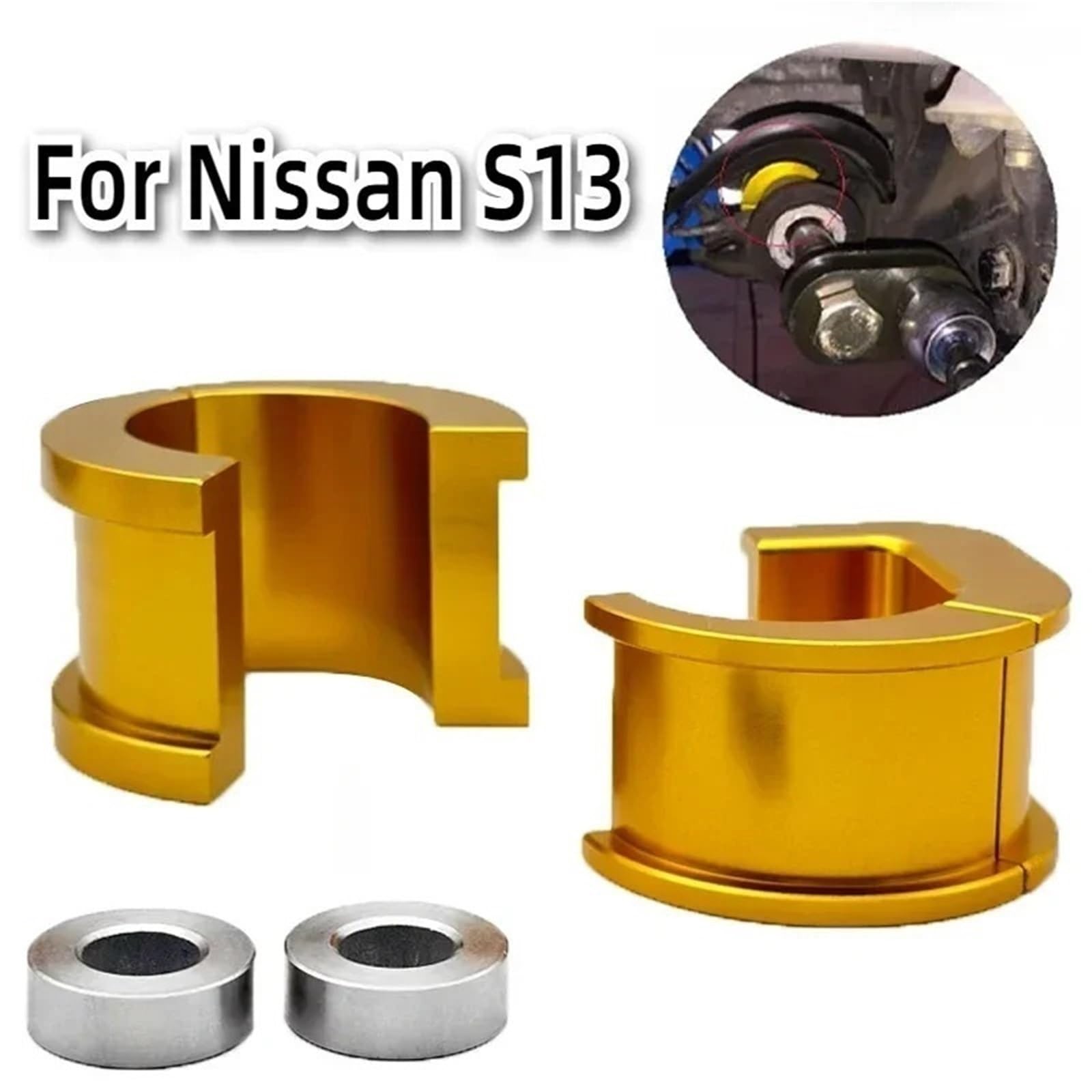 Wahacz samochodowy Aluminiowe tuleje drążka kierowniczego Offset pasujące do Nissana S13 180sx Wahacz sterujący