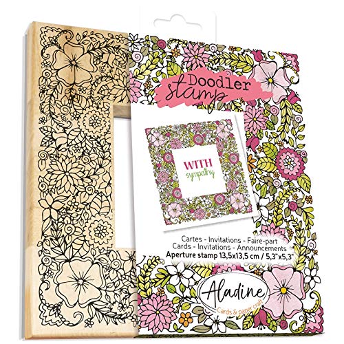 Aladine Doodler Stamp, Kwiaty, 13,5 x 13,5cm