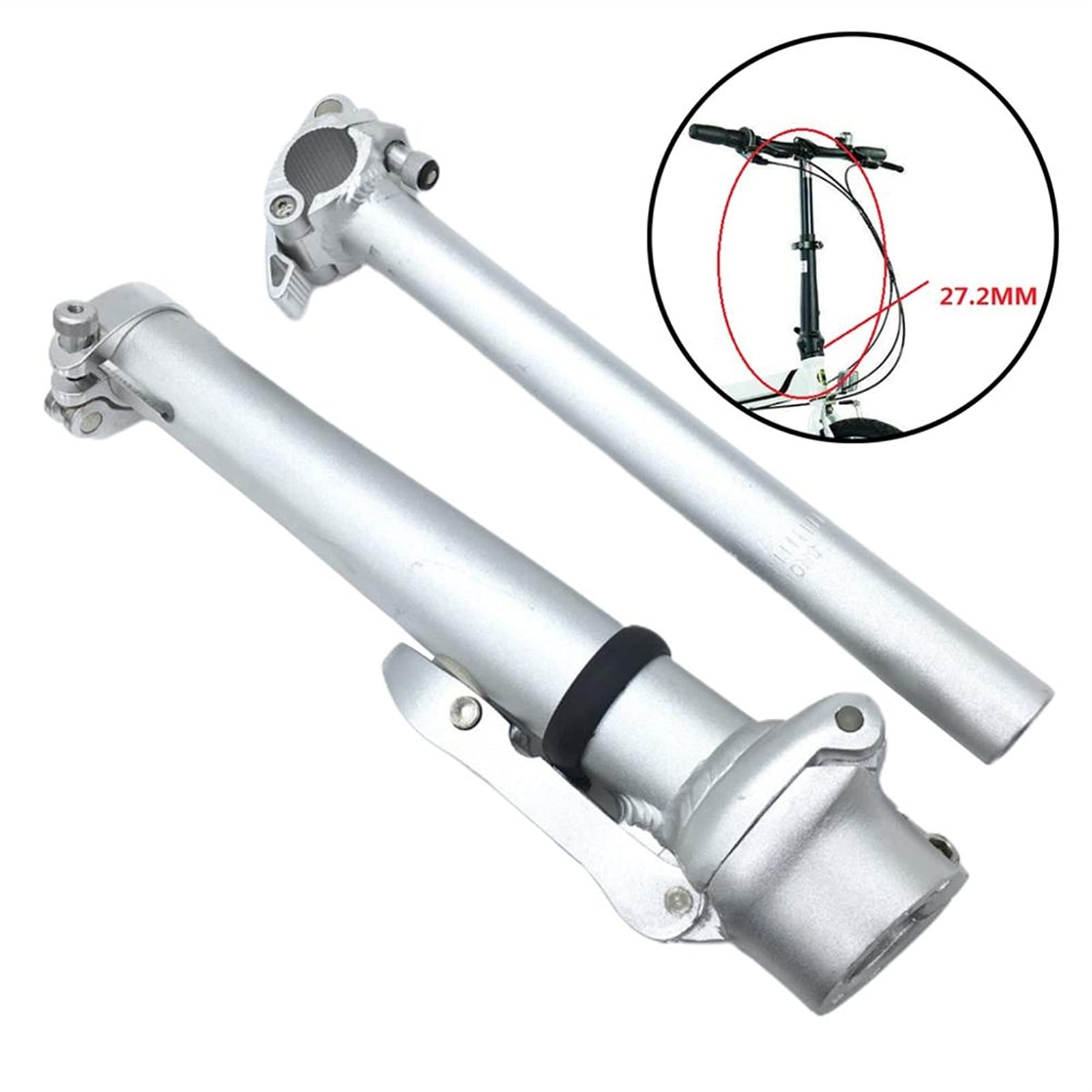 Prolunga Manubrio Bici，Alza Manubrio Bicicletta Durable pieghevole in lega di alluminio per biciclette per biciclette per biciclette antenna prove tubo bicicletta parte per lo scooter per bici pieghev