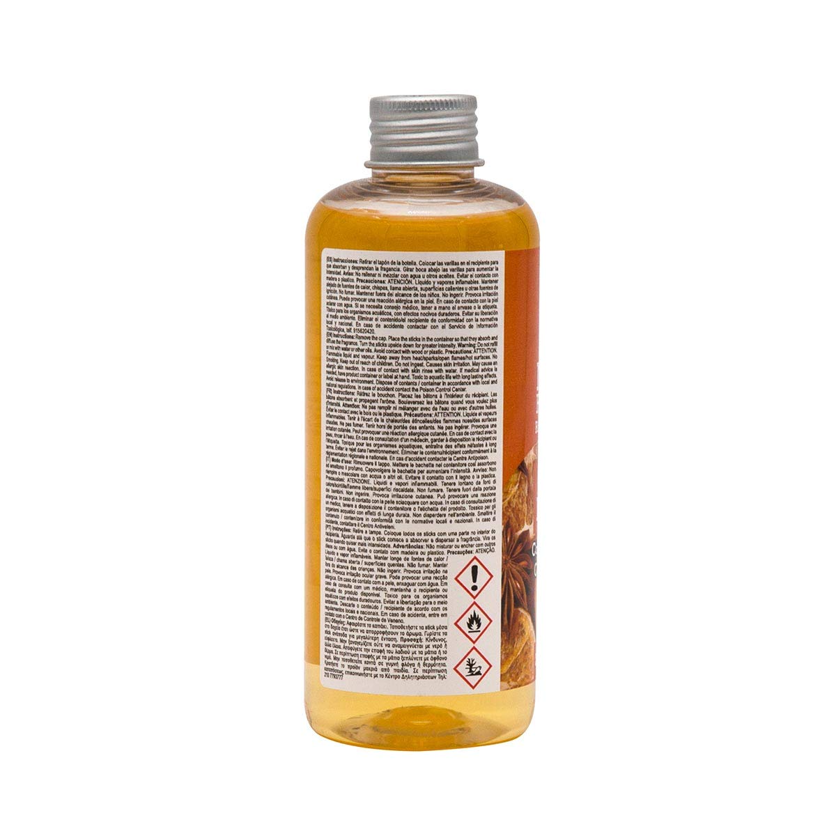 La Casa de los Aromas, Set de 6 x 250ml Ambientadores Mikado Canela Naranja para Reposición con Varillas, Difusor Líquido de Aroma Canela Naranja, Perfume Duradero para el Hogar, Baño, Casa