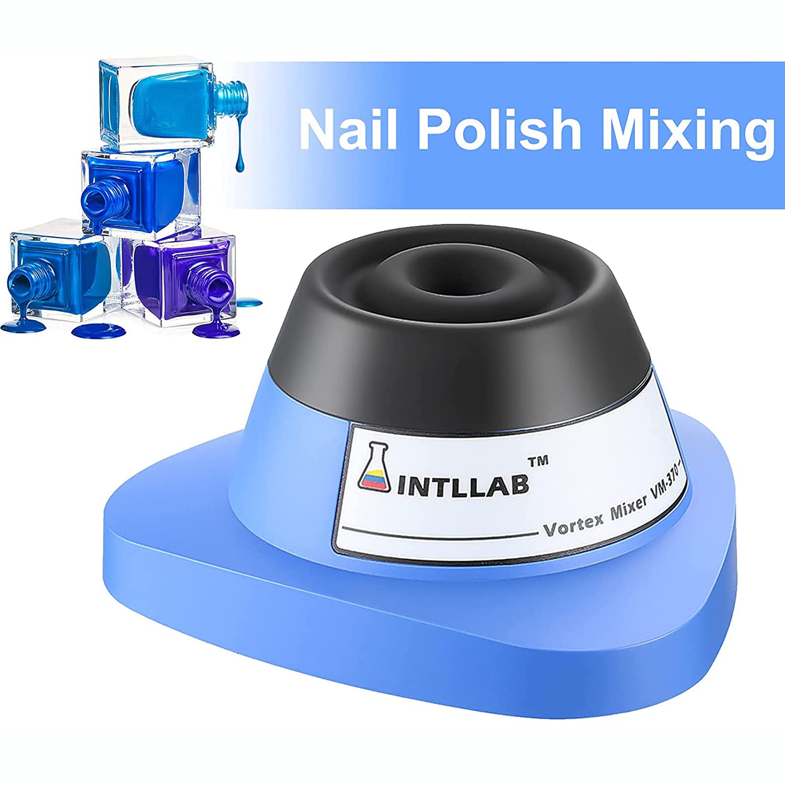 Mini Agitador Vortex, Mezclador de vórtice líquido para Tubos de hasta 50ml, para Laboratorio, Esmalte de Uñas, Pinturas, 110-220V