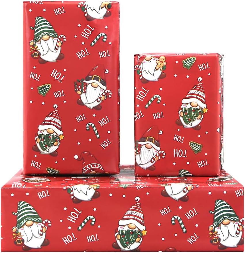 Christmas Wrapping Papers for Boys Girls Men Women, 4 Sheets 50x70cm