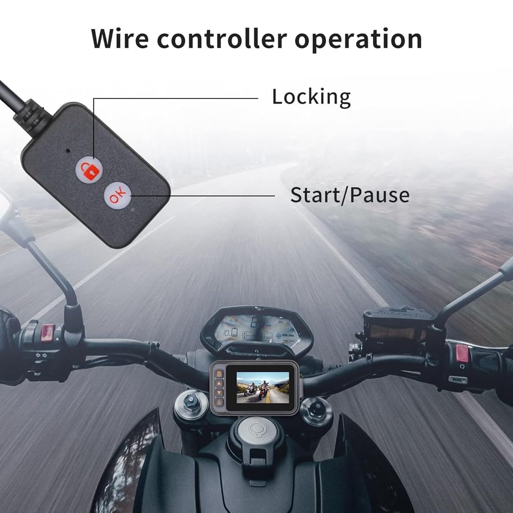 Motorrad-Dashcam Vorne und Hinten Motorrad-Fahrtenschreiberkamera Motorradzubehör