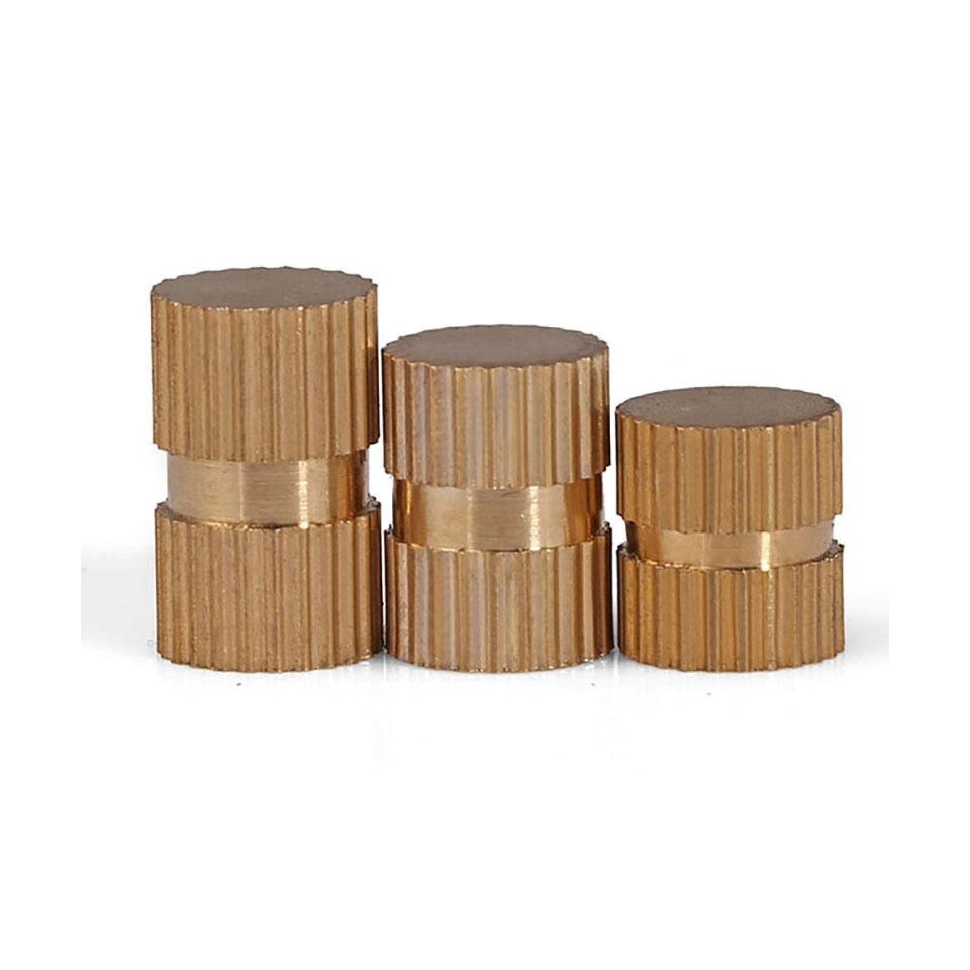 Mosiężne radełkowane nakrętki gwintowane M3 M4 M5 M6 M8 M10 Nakrętka uchwytu z otworem ślepym do formowania wtryskowego(2pcs-m4x6x10)