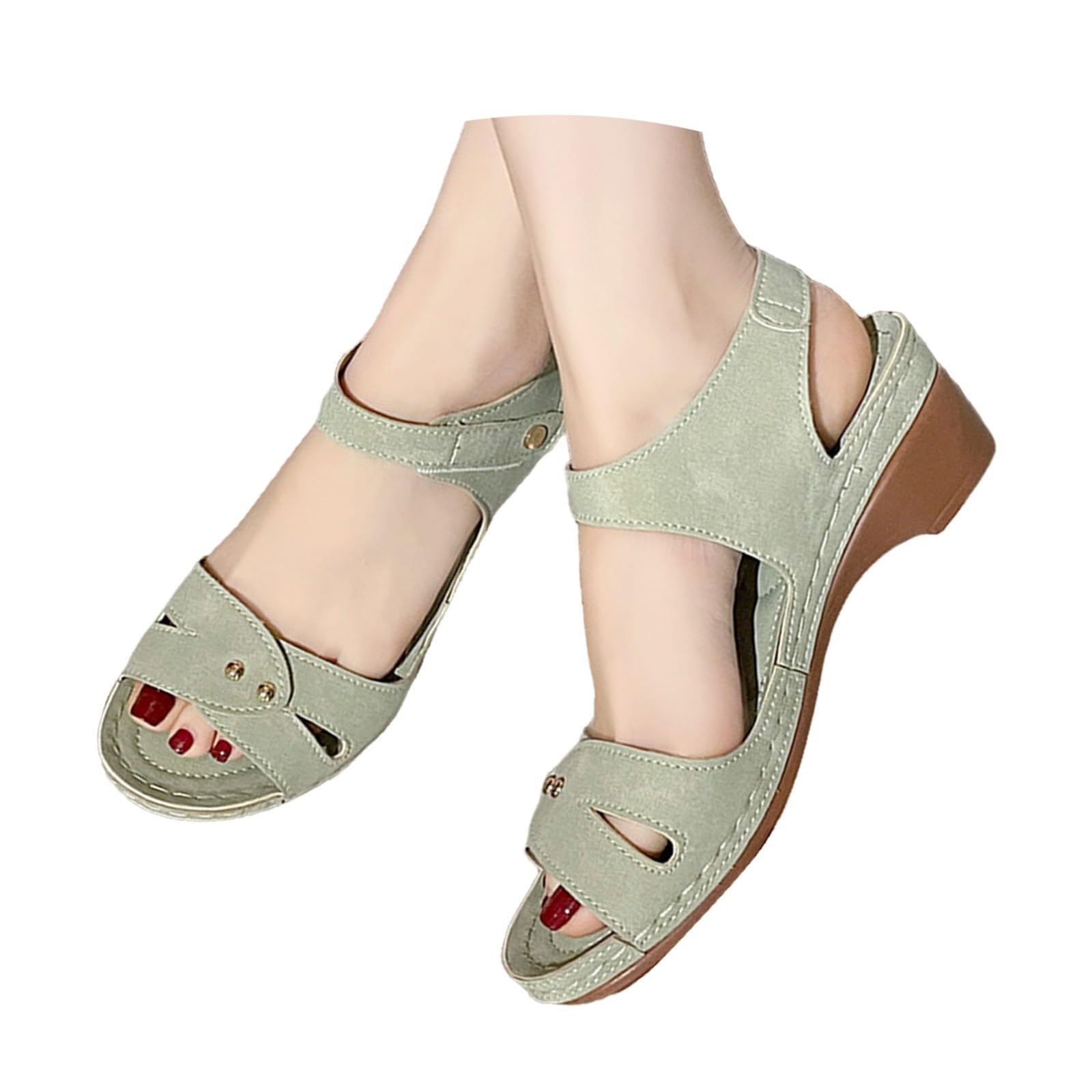 Sandalias Mujer Verano Cuña Baja Antideslizantes Sandálias Anchas Ortopedicas Deportiva Ergonómicas Respetuosas Trekking Zapato Horma Ancha Sapatilhas Bonitas Casual Arena Sandalias
