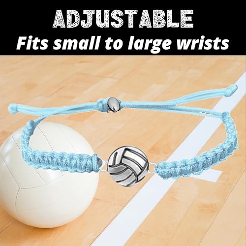 Miniatura 10 de Sportybella Volleyball Charm Bracelet- Adjustable Bracelets with Volleyball Charm. Ideal Volleyball Gifts & Souvenir for Volleyball Players. Unisex
