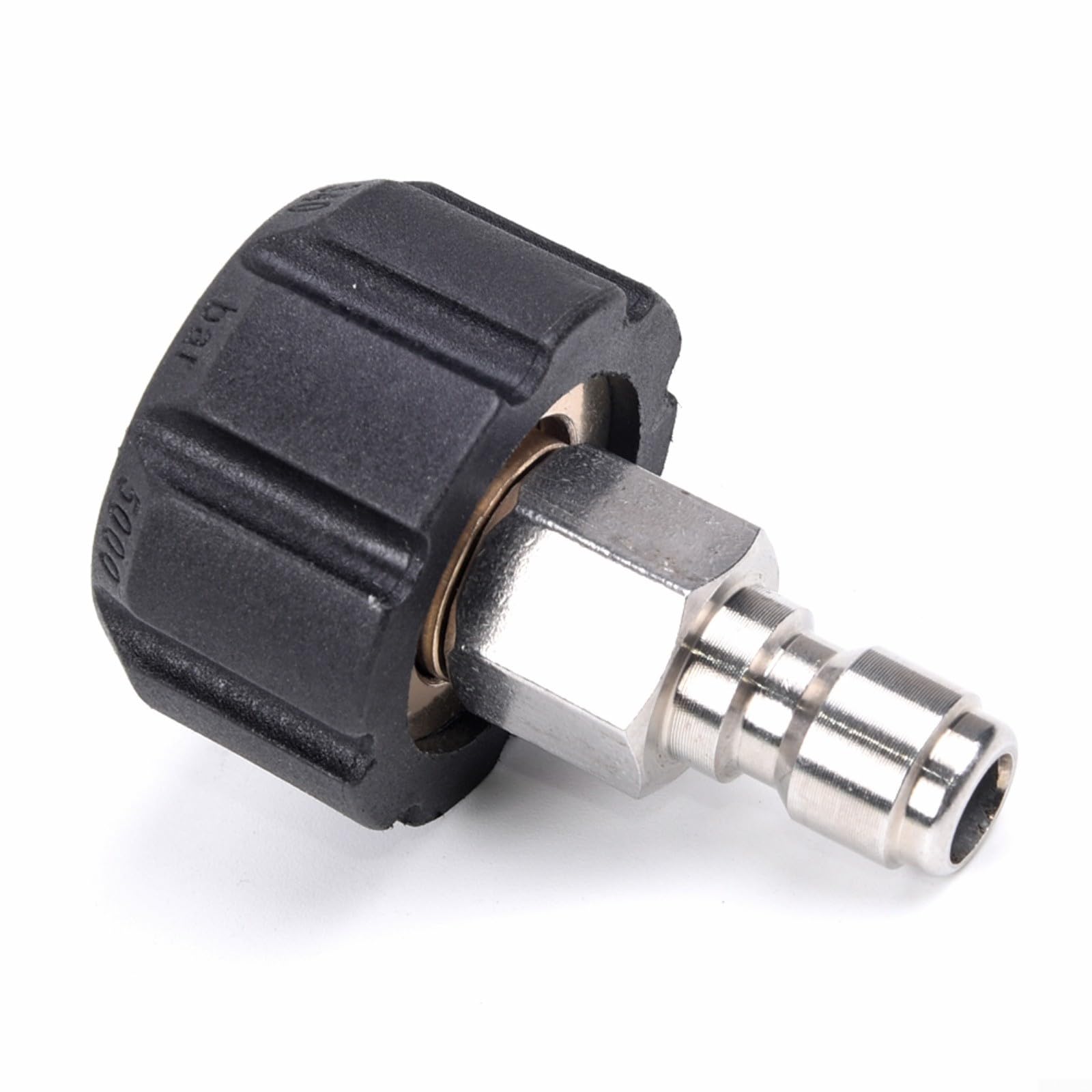 Nexbrill Pressure Washer Connector M22/14 to 1/4 Inch Male Brass Adapter Pipe Nozzle Accessory for Garden Outdoor Cleaning Sturdy Easy Install