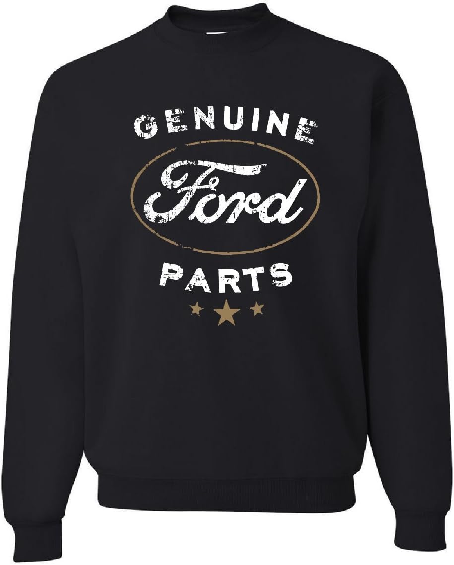 Tee Hunt Genuine Ford Parts Sweatshirt Distressed Ford Logo Sweater