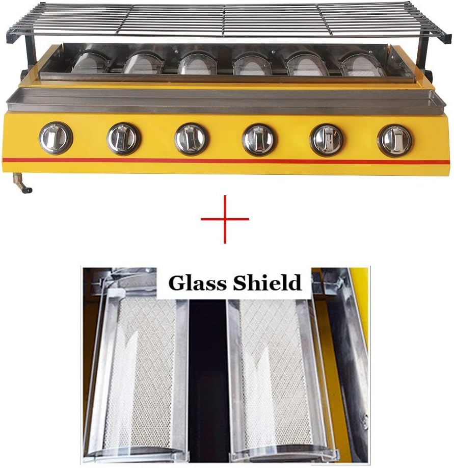 バーベキューグリルガスバーベキュー 6 バーナー無煙ローストトレイ