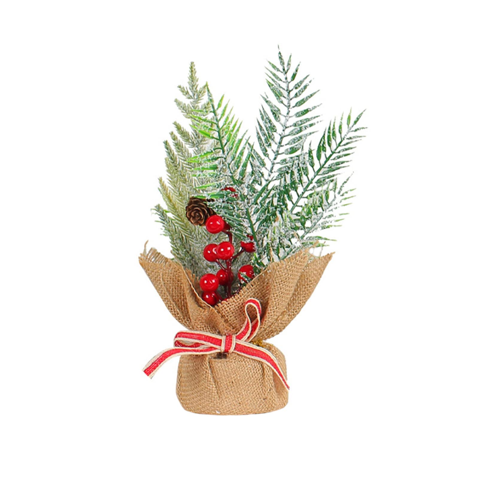 Albero Di Natale Artificiale Da Tavolo - 50 Cm, Realistico, Per Interni Ed Esterni, Decorazione Natalizia