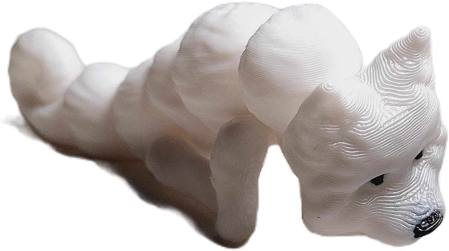 Flexibabies Cute Mini Puppy Fully Articulated 3D Printed 3.5" Baby Dog Fidget Toy (Samoyed)