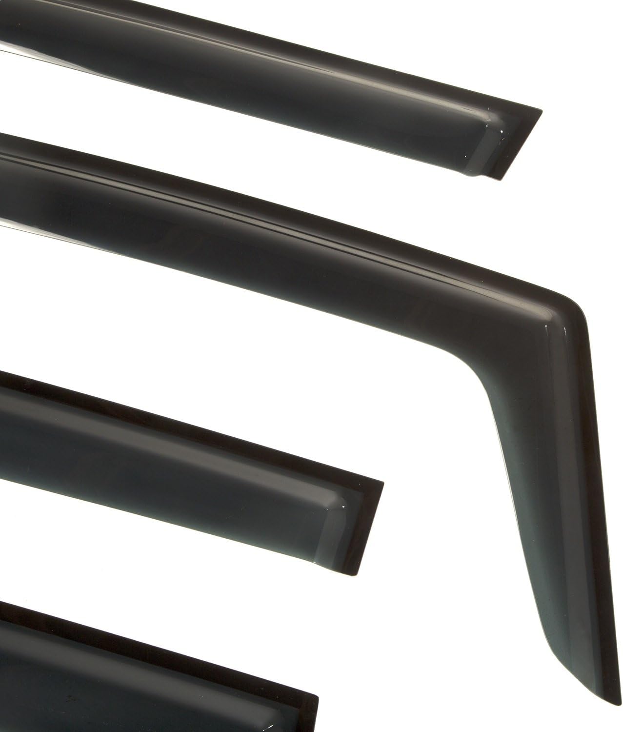 Rugged Ridge | Window Visor Kit, 4-piece, Smoke | 11349.15 | Fits 2015-2017 Jeep Renegade Latitude/Limited/North/Sport/Trailhawk; 2016 Renegade Dawn of Justice/75th Anniversary