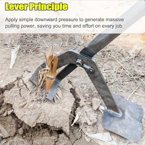 Heavy Duty Post Puller - Quick Extraction Lifter with Anti-Slip Grip, Ideal for Metal Stakes, Bamboo, Steel Pipes - Effortless Fence Pole Lifter for Easy Use