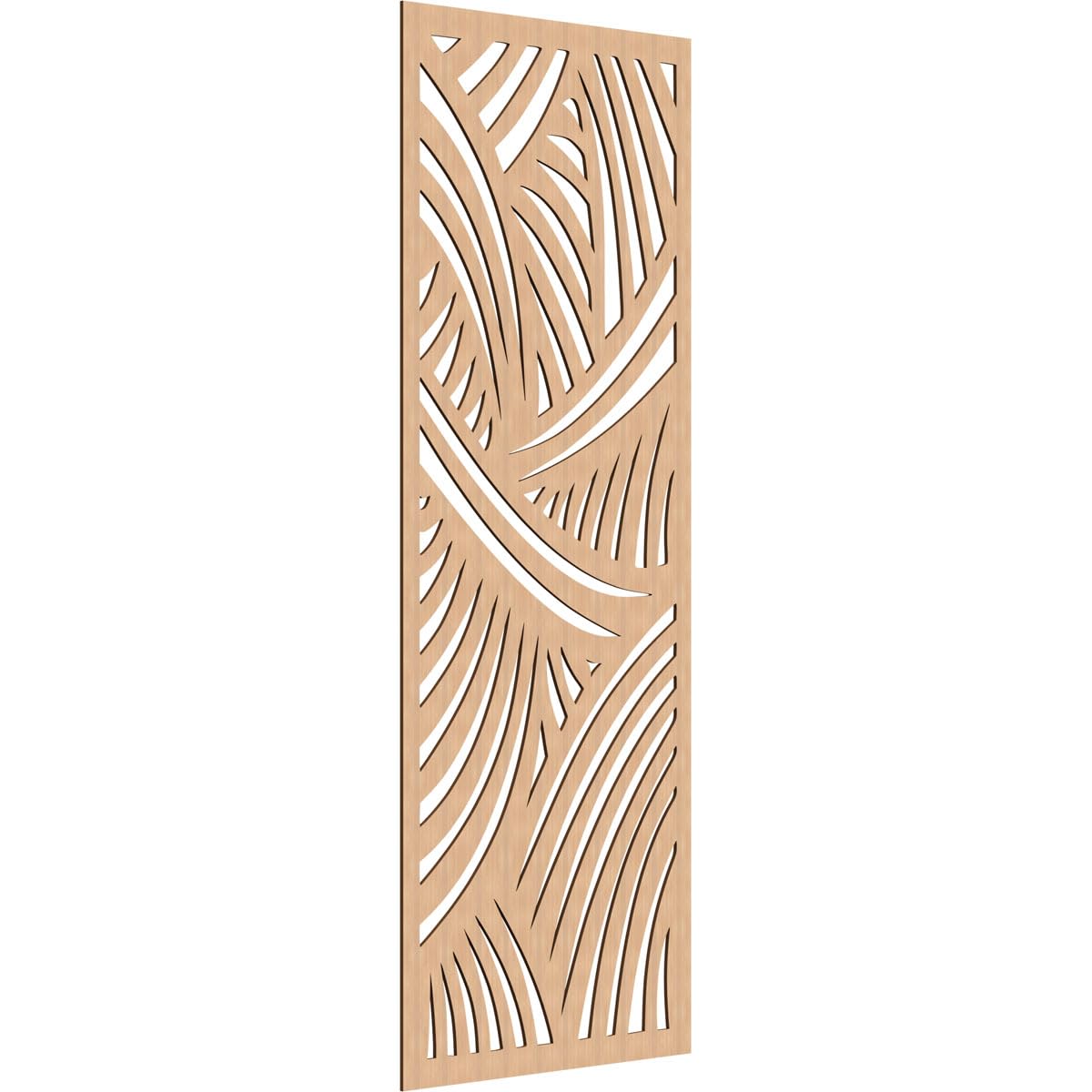 35 3/8" W x 89 3/8" H x 1/4" T Chester Decorative Fretwork Wood Wall Panels, Hickory