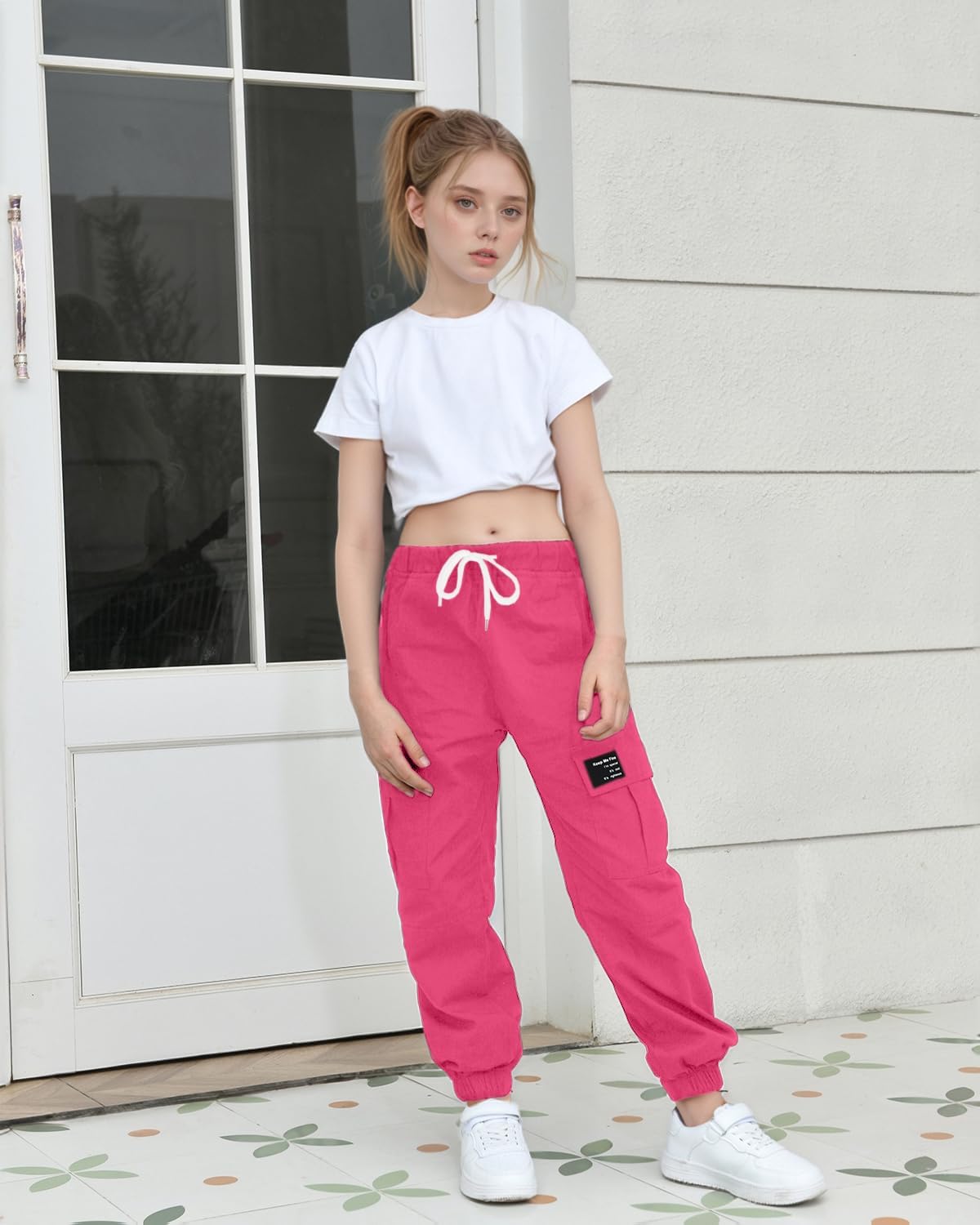 BINPAW Girls Cargo Jogger Pants 6-16 Years - Image 2