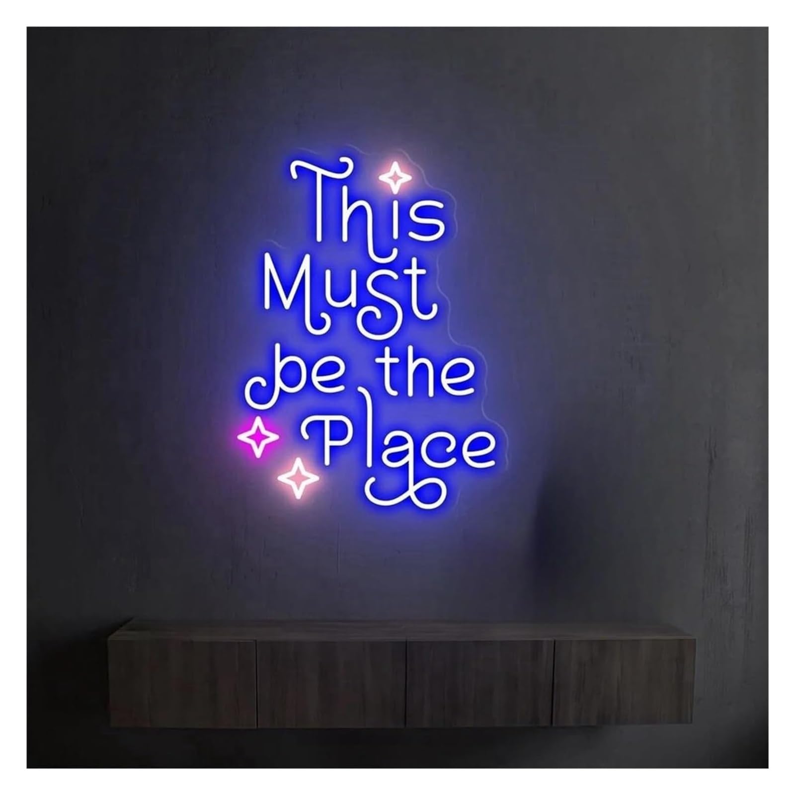 Zynther Neon lamp for neon Light Decoration This Must Be The Place for Sign LED Dimmable Powered 38cmx28cm(C)