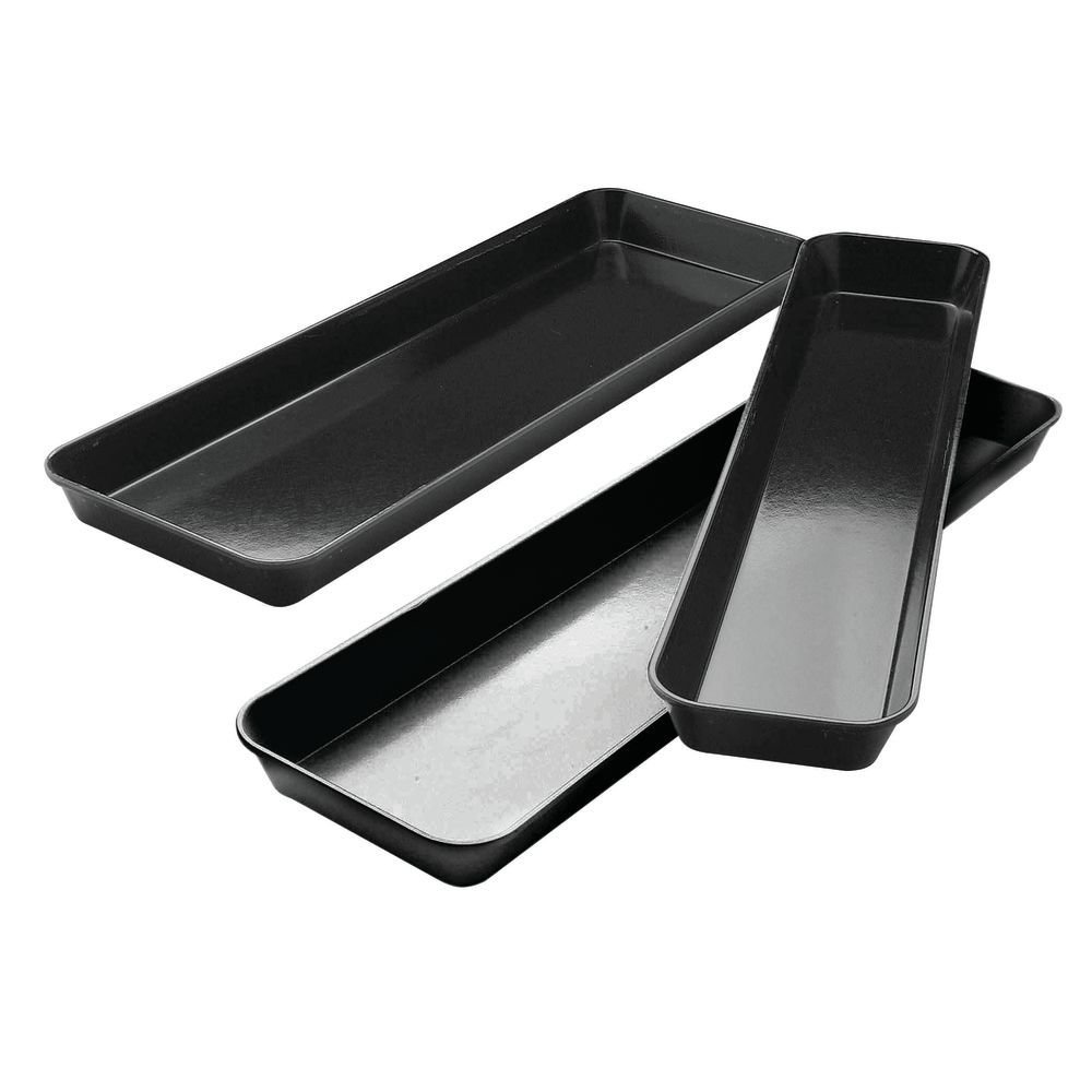 HUBERT Black Fiberglass Merchandising Tray - 30"L x 6 3/4"W x 2"H