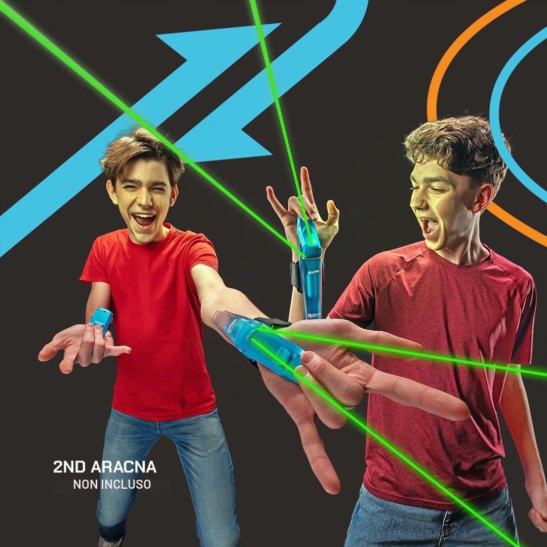 ZipString Aracna - Giocattolo lanciaraga che si illumina al buio | Per bambini, ragazzi e adulti, brevettato, ricaricare, durevole, azione di tiro web supereroe