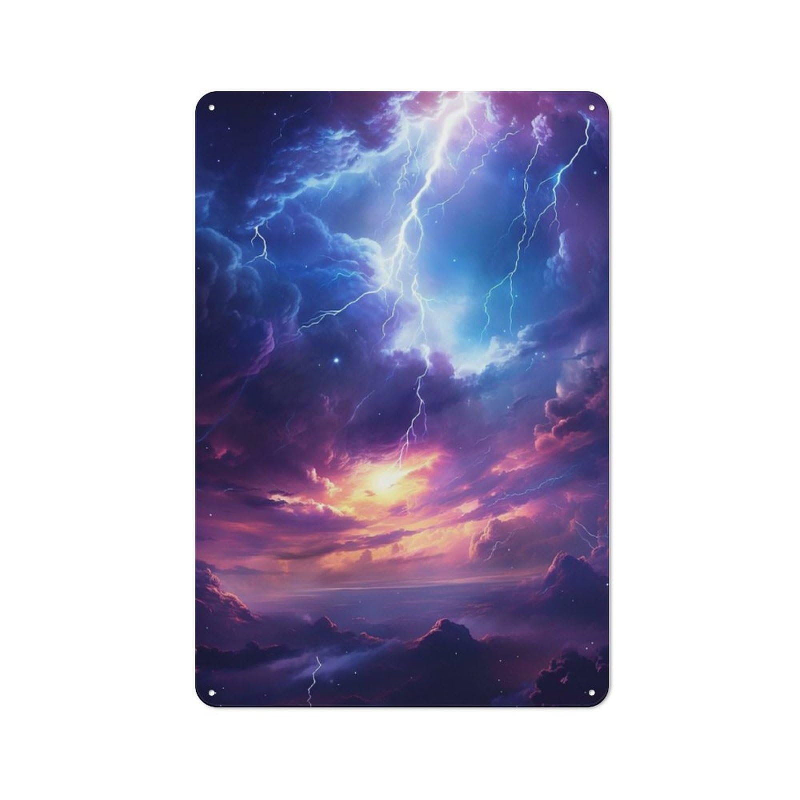 Galactic Storm Rustic Metal Plaque 30x20cm for Hobby Room Or Studio, for Creative Interior Collectors