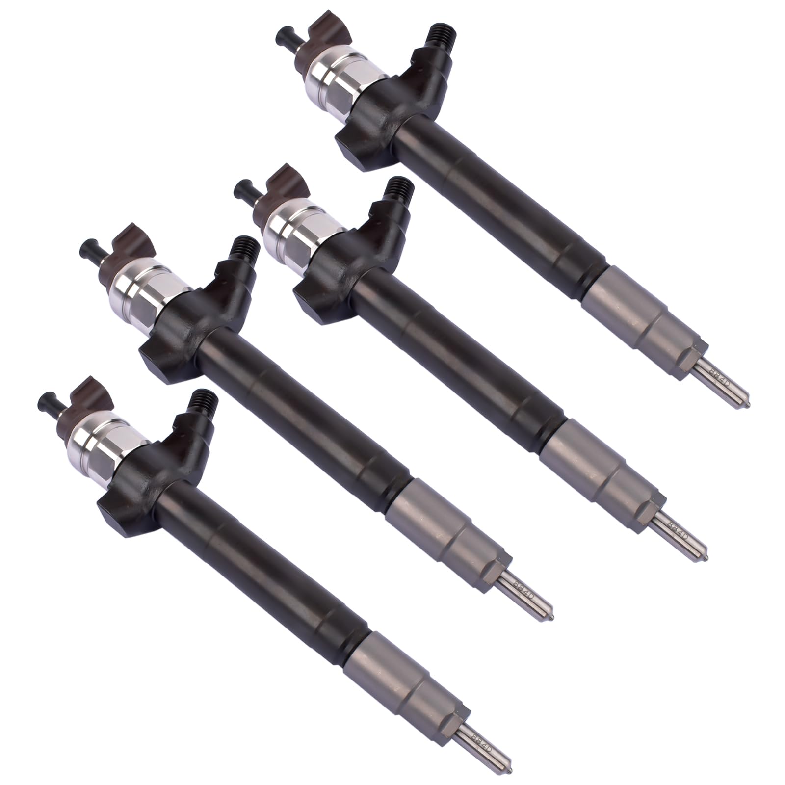 Bisenya 4x inyector de combustible 6C1Q-9K546-AC Compatible con Cit-roen Jum-per Fi-at Du-cato Fo-rd Tran-sit Peu-geot Bo-xer 2.2 TDCI 6C1Q9K546AC 0950005801 095000-5800