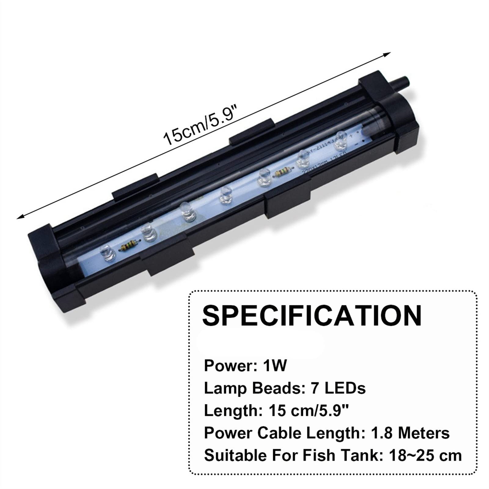Subacquee Luci 15-6. 0cm. Flash Light Light Aquarium GUIDATO Lampada sommergibile leggera del serbatoio di pesce Highlight Multicolor Highlight impermeabile illuminazione subacquea Luci per laghetto (