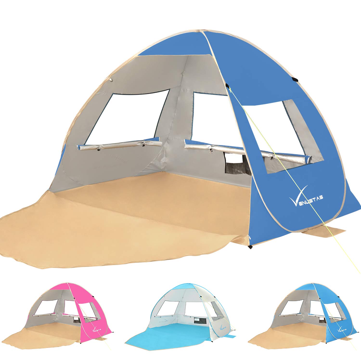 Buy Venustas Beach Tent, Pop Up Beach Tent, Pop Up Beach Shade with UPF