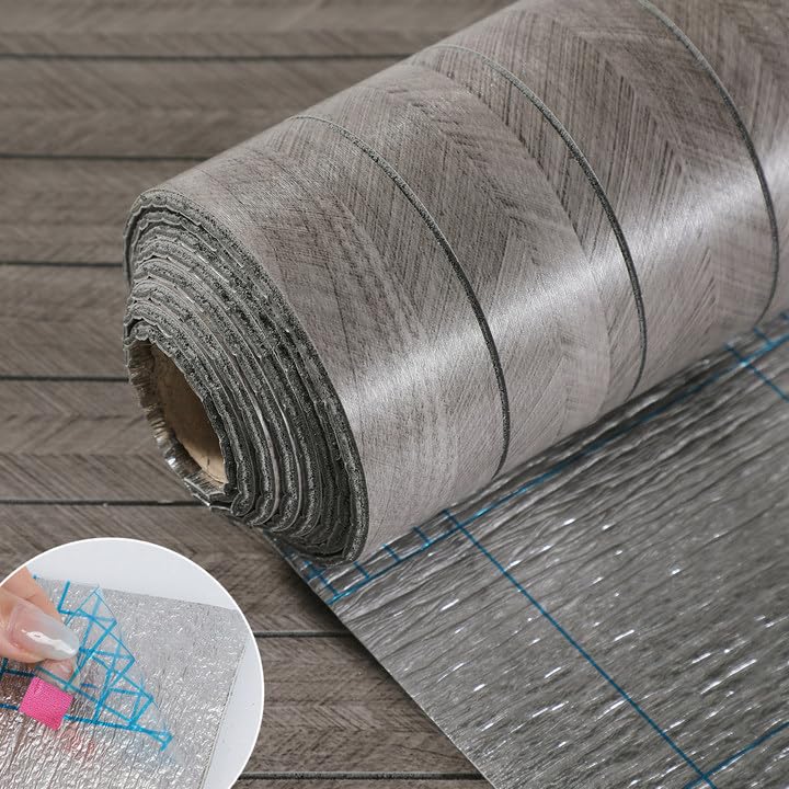 Trafagala 3mm Thick Faux Wood Panelling Wallpaper Foil Insulation 3D Foam Wall Panels Self Adhesive Wallpaper Grey Wooden Slat for Bathroom Waterproof Kitchen Living Room Bedroom Ceilings