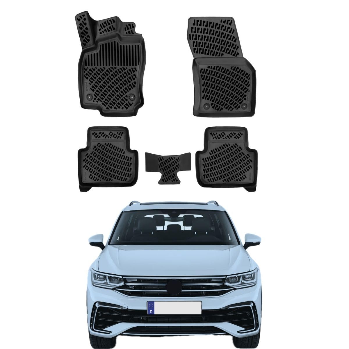Rizline 3D Fussmatten für VW Tiguan 2. Gen. 2016–2023