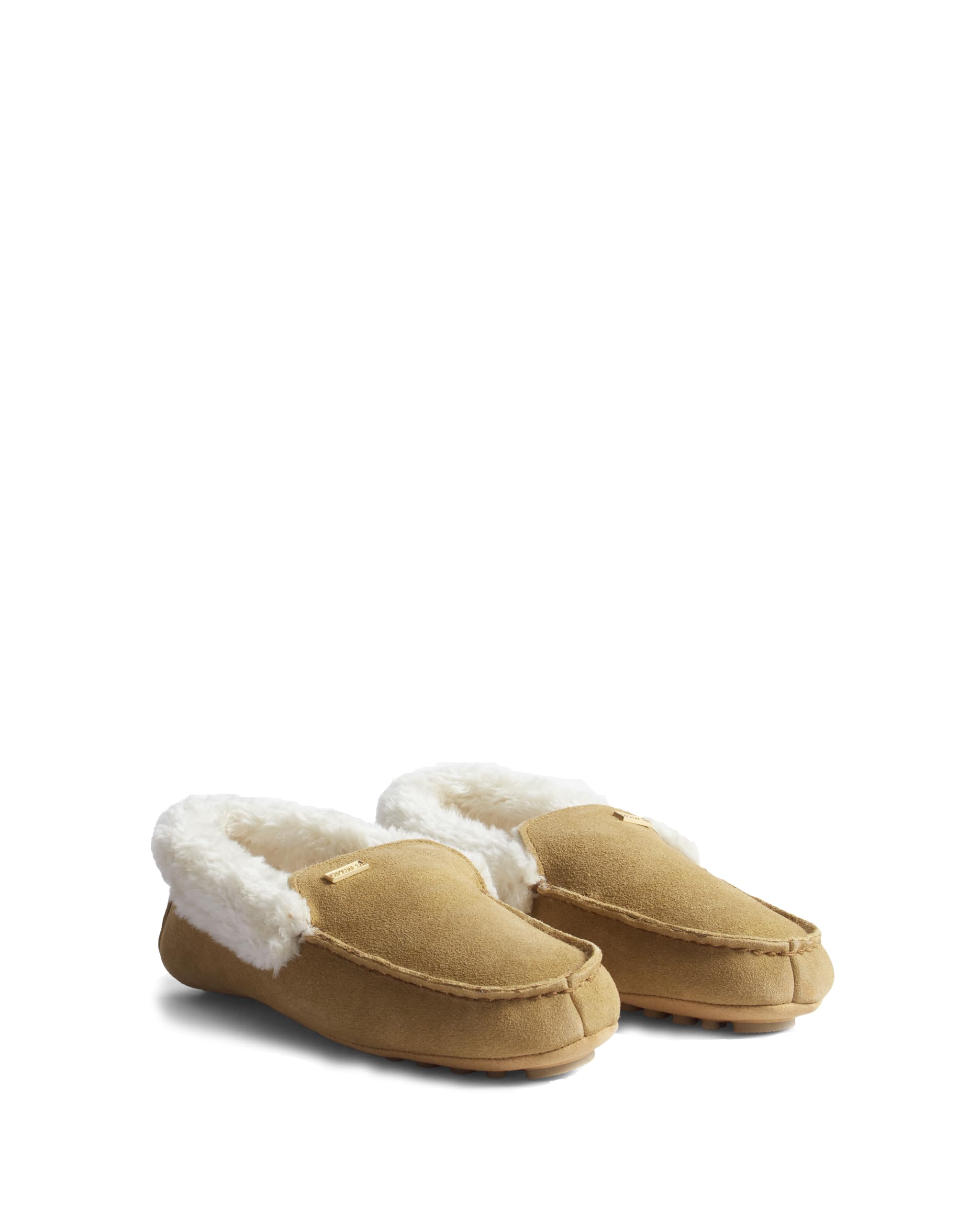 Hunter Women's Moccasin Slipper Sherpa Collar