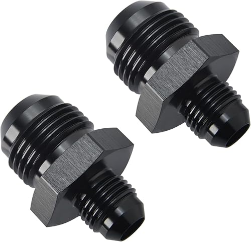 Miniatura 127 de Adaptador de unión reductor de llamarada macho 4AN macho a 3AN de aluminio negro