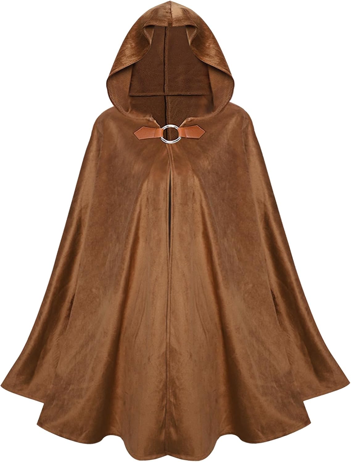 SunnyLisa Cloak with Hood for Renaissance Medieval Victorian Steampunk Halloween Costume Women Men,Wizard Witch Cape Cosplay