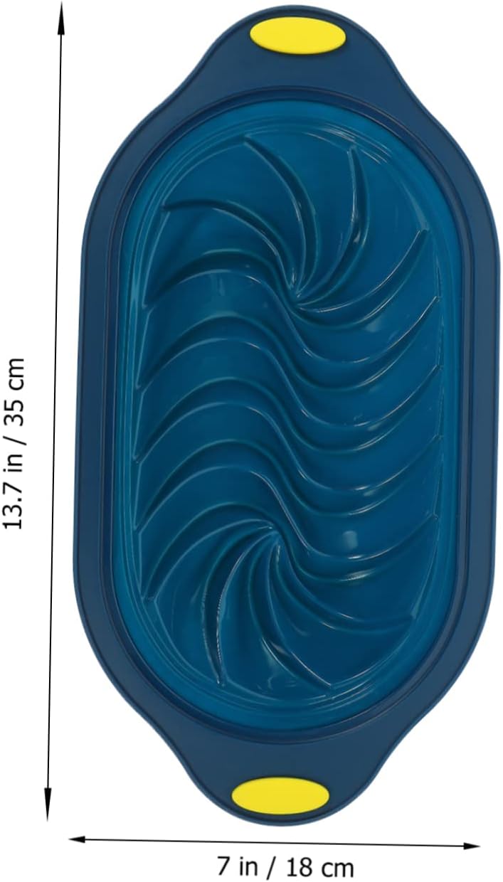 ABOOFAN Nonstick Silicone Toast Baking Mold Flexible Cake Pan for Bread Loaf and Cheese Dual-color Design Dishwasher Safe for Home Baking Navy Blue