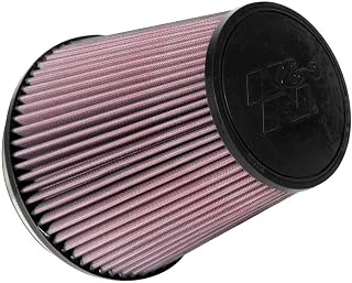K&N RU-1041 High-Flow Universal Clamp-On Air Filter: 6" Flange, 7.5" Round Tapered, Washable Lifetime Performance