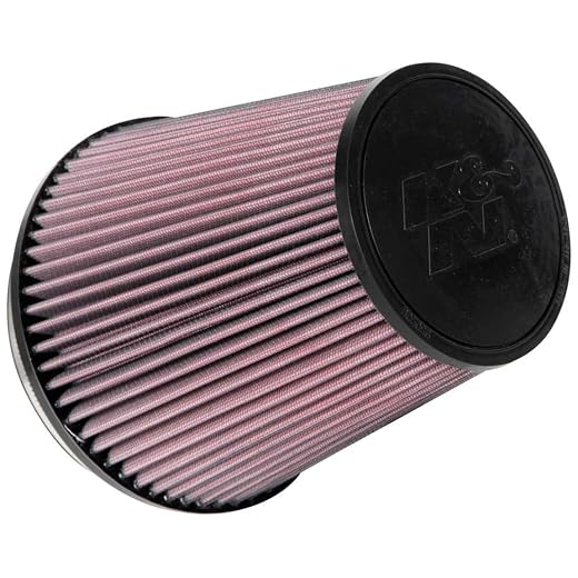 K&N High-Flow Original Lifetime Universal Clamp-On Air Filter: High Performance, Premium, Washable: Flange Diameter: 6 In, Filter Height: 7.5 In, Flange Length: 1 In, Shape: Round Tapered, RU-1041