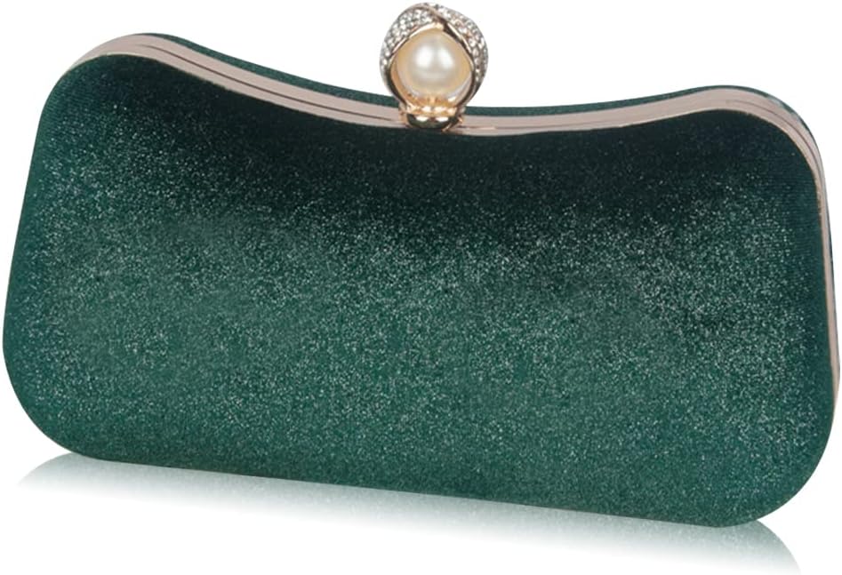 CORIOS Velvet Evening Bag for Women Glitter Clutch Bag Sparkly Sequins Handbag Shoulder Bag